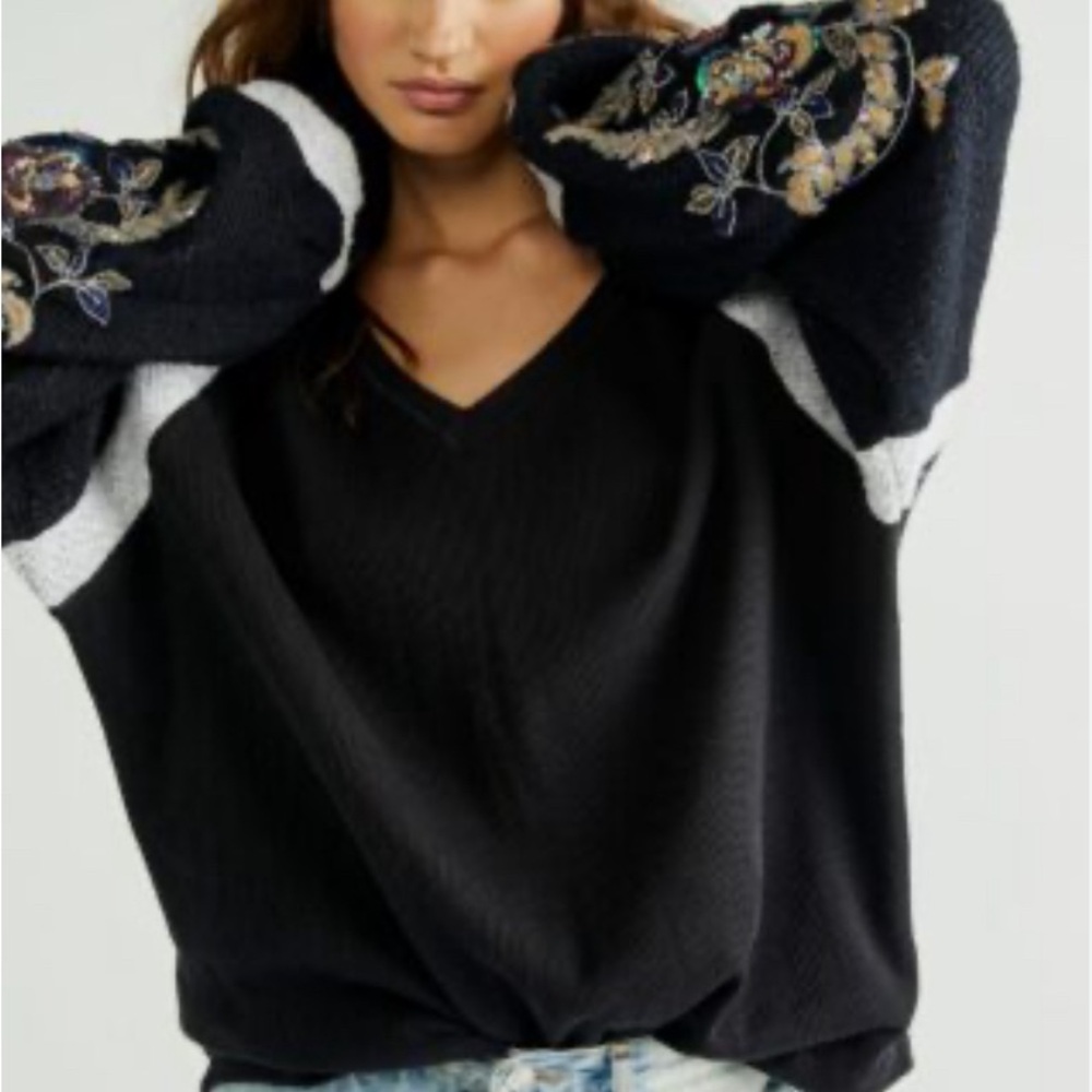 EUC Free People “Better Together” Oversized Tunic Top Sweater